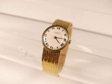 Montre bracelet de dame en or jaune 18K (750°/00),