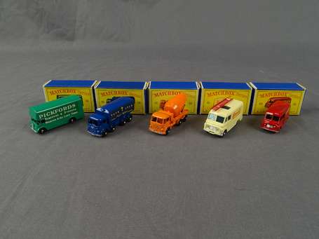 Matchbox - Lot de 5 vehicules - ref 10/62/26/46/69