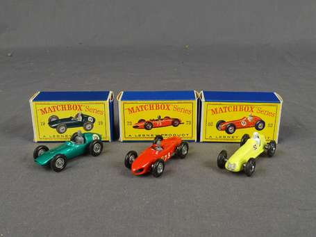 Matchbox - Lot de 3 voitures de course  - ref 