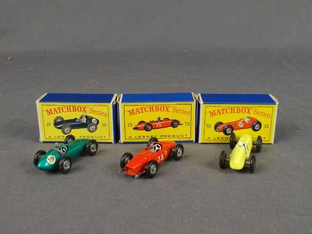 Matchbox - Lot de 3 voitures de course  - ref 