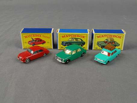 Matchbox - Lot de 3 voitures - ref 65/64/56 neuf 