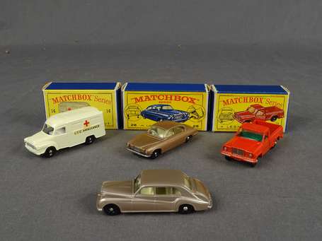 Matchbox - Lot de 4 voitures - ref 14/28/71 neuf 