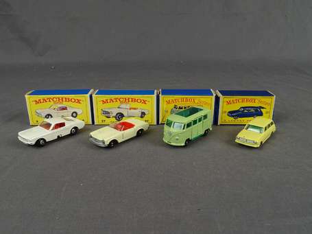 Matchbox - Lot de 4 voitures - ref 27/8/38 bel 