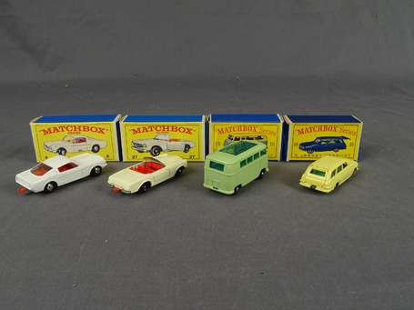 Matchbox - Lot de 4 voitures - ref 27/8/38 bel 