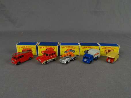 Matchbox - Lot de 5 vehicules - dans l'état 