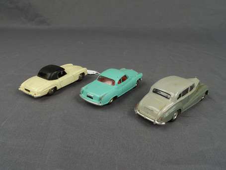 Dinky toys - 3 voitures, Mercedes 190sl, Roll 