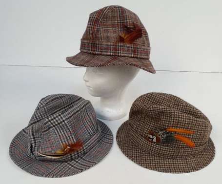Christian Dior - Lot de 3 chapeaux de chasse pour 