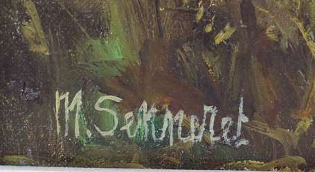 SENNERET M. XXe - La Chapelle. Huile sur toile, 
