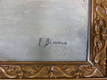 BLASCO F. (XXème siècle) - Femme bord de rivière. 