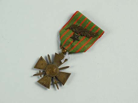 Croix de guerre 14/17 avec palme,une étoile, bel 