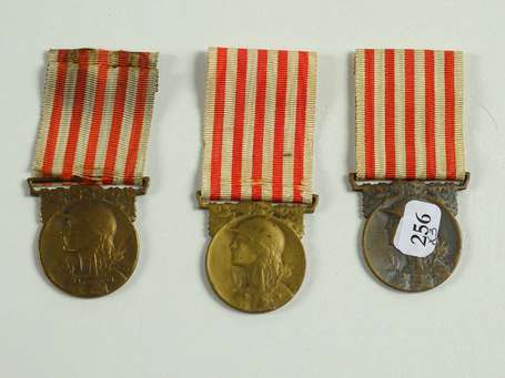 Mil - 3 Médailles commémoratives 14/18