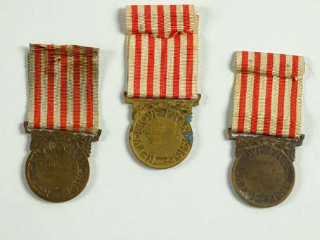Mil - 3 Médailles commémoratives 14/18