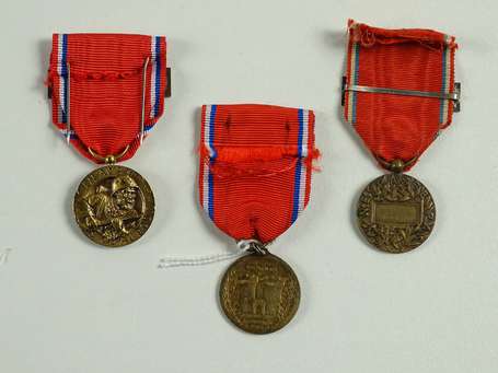 Mil - Médailles de Verdun, 3 modèles differents 