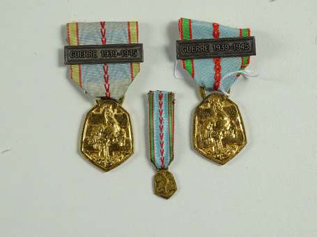 Mil - Deux médailles commémoratives 39-45 et une 