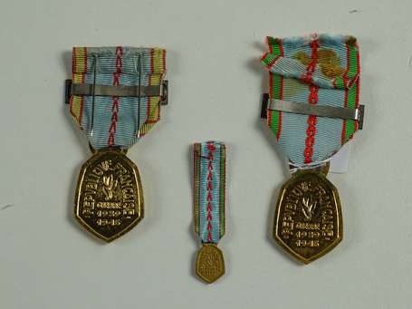 Mil - Deux médailles commémoratives 39-45 et une 
