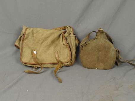 FR2GM - Sac d'infanterie,gourde, état d'usage