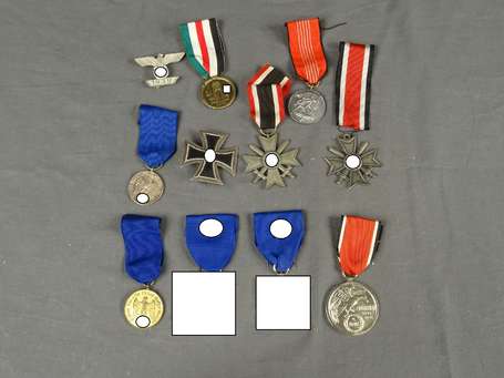 Lot de médailles Allemande 2eme guerre, copies 