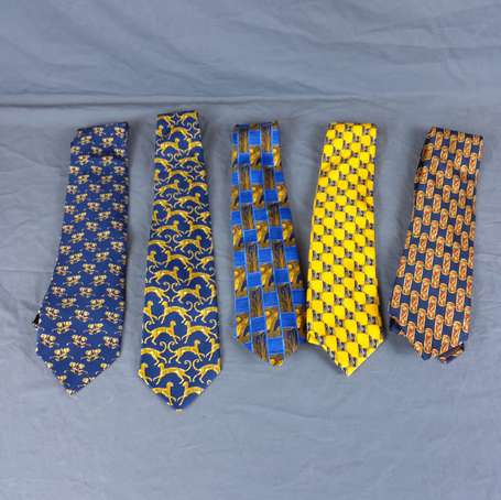 LANVIN Quatre cravates en soie - Joint Cravate 