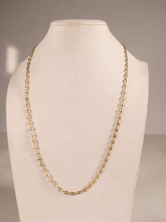 Collier en or jaune 18K (750°/00) maillons grains 