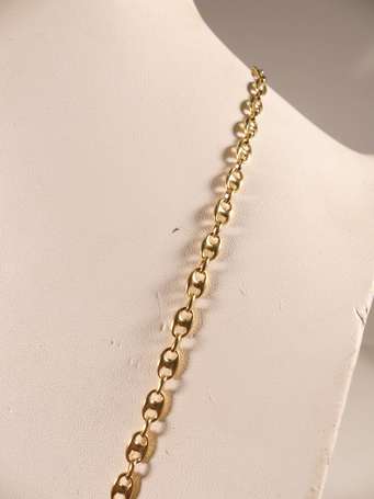 Collier en or jaune 18K (750°/00) maillons grains 