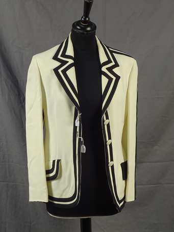 MOSCHINO - Veste en rayonne blanc cassé 