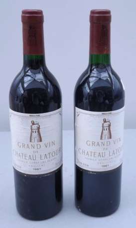 2 Bouteilles Château Latour 1987