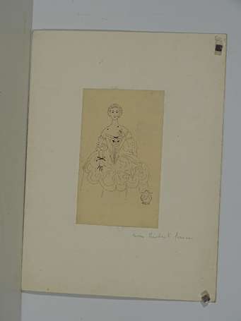 MÉRODACK-JEANNEAU Alexis (1873-1919) Etude de robe