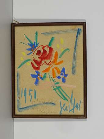 GEN Paul (1895-1975) - Bouquet. Carte de vœux 1951