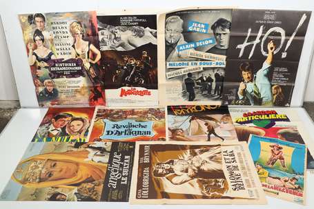 Cinéma lot de 11 affiches environ 79 x 60 cm