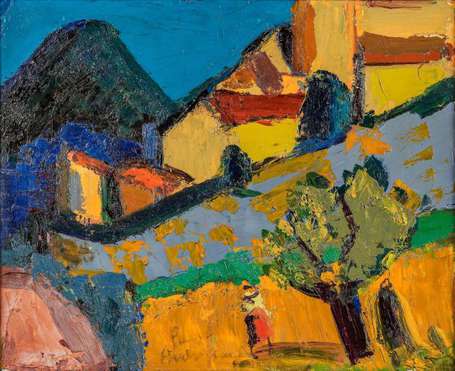 Ambrogiani Pierre 1907-1985 Monbrun (DROME) Huile 