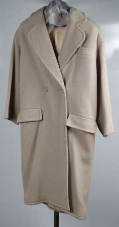 Manteau vintage en velours beige clair Yves Saint 