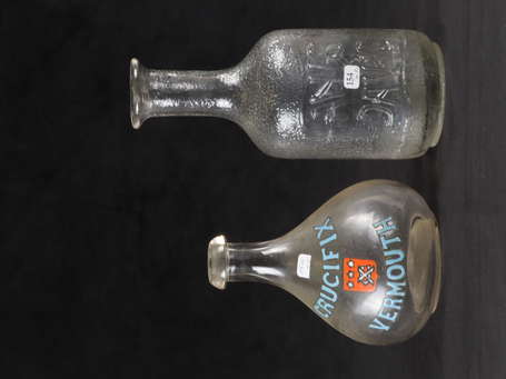 ANIS DAVID : Carafe, H : 24.5cm. On y joint une 