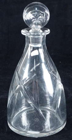 Carafe en cristal taillé d'étoiles circa 1960. St 