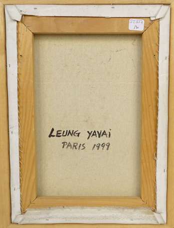 YAVAI Leung XXe - Rue Berthe. Huile sur toile, 