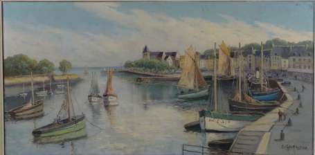 Gauffriaud Émile 1877-1957 Port Huile sur toile 