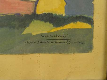 COLUCCI Gio (1892-1974) - Paysage alpin. Gouache 