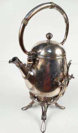 Christofle  - Samovar en métal argenté reposant 