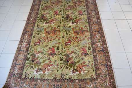 Tapis Cachemire laine et coton, le champ vert 