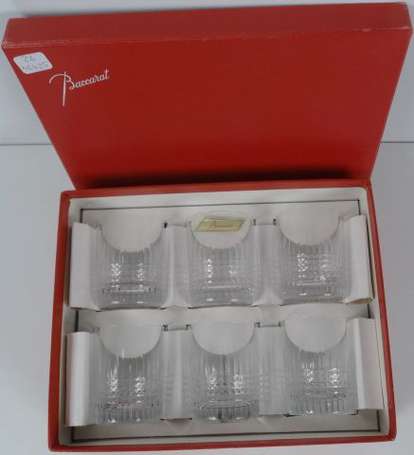 Baccarat 6 gobelets en cristal modèle Nancy en 