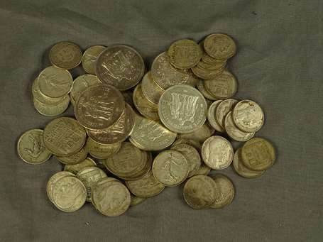 1 lot de monnaies en argent diverses, XIX/XXe. 