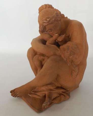 Guino Richard 1890-1973 Maternité Statuette en 
