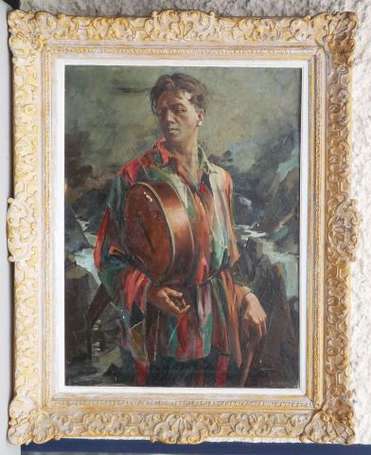 D'Esparbes Jean 1899-1968 Musicien Huile sur 