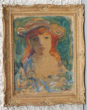 Vigny Sylvain 1903-1970 Portrait de jeune femme 
