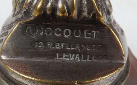 Mascotte Le Plongeon en bronze nickelé, siglé Ford