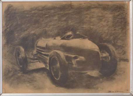 Berton Claude 1936- Bugatti trois quart arrière 