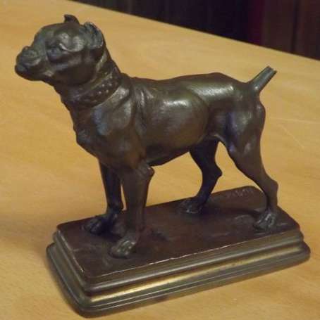 Dubucand Alfred 1828-1894 Dogue Sujet en bronze 