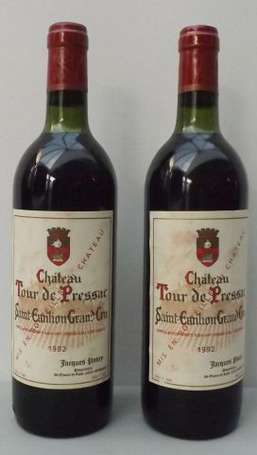 2 Bt Château Tour de Pressac 1982 Saint Emilion 