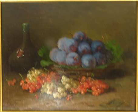 CORENTIN XXe - Nature morte aux prunes et 