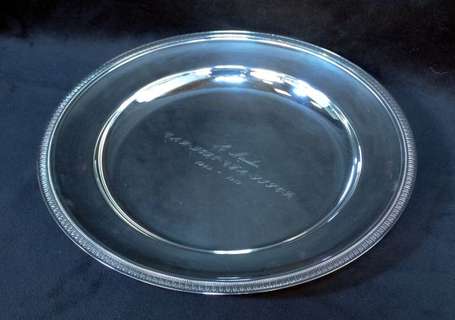 CHRISTOFLE - Grand plat rond modèle Malmaison en 