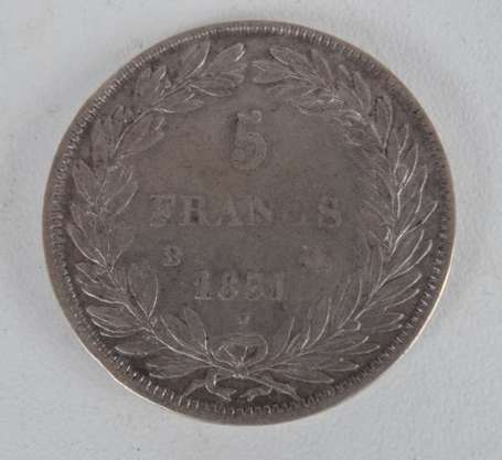 Ecu en argent 5Frs Louis Philippe 2ème type 